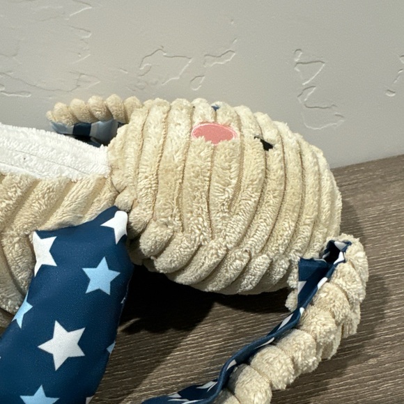 NO SOUND BOX Wee Believers 12” Bunny Rabbit Plush Blue Lovey Easter Dots Stars - Picture 2 of 6